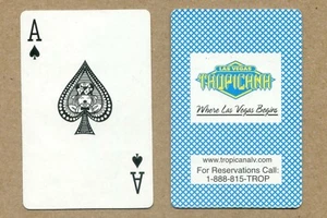 Las Vegas. TROPICANA CASINO. Ace of Spade. Vintage Tausch Spielkarte - Bild 1 von 2