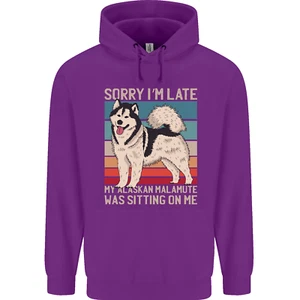 Alaskan Dog Sorry I'm Late Childrens Kids Hoodie - Picture 1 of 84