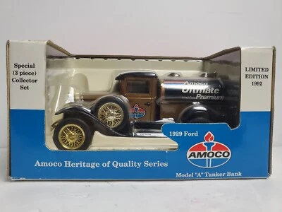 Amoco 1929 Ford Model A Die-Cast Metal Tanker Coin Bank 1:25 Scale NEW -GOLD- - Image 1 of 4