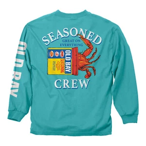 Nueva CAMISETA VIEJA BAY SAZONADA TRIPULACIÓN COLORES CONFORT MANGA LARGA - Imagen 1 de 2