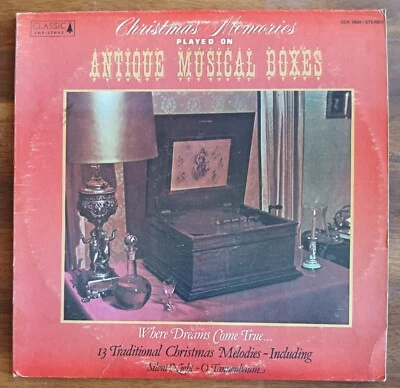 Christmas Memories Played On Antique Musical Boxes Vintage Vinyl LP Record Album - Image 1 of 4