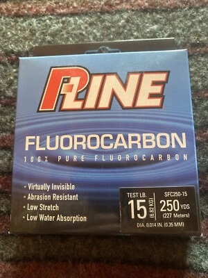 P-Line Pure Fluorocarbon Line - 15 Lbs - 250 Yards Sfc250-15