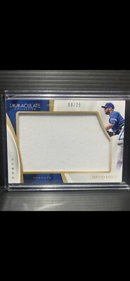 2017 Immaculate Collection David Price Jumbo Relic #’d/25 IJ-DV *GAME-USED* - Image 1 of 2