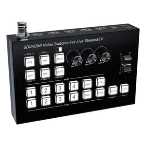 Commutateur de mixage vidéo HDMI 3G SDI multi caméra station de production streaming en direct - Photo 1/12