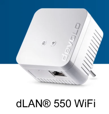 devolo dLAN 550 WiFi Powerline Adaptador 500 Mbps 9622 Adaptador de red Extensor - Imagen 1 de 3