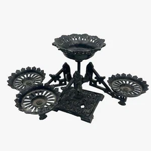 Antique Victorian Cast Iron 4-Arm Lamp Holder - Picture 1 of 7