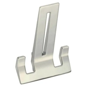 Moderner geometrisch abgewinkelter Garderobenhaken, Satin Nickel, Bademantel, Schwinn Z234 - Bild 1 von 2