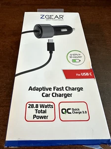 NEW Z GEAR Adaptive Fast Charge Car Charger 3 Amps of Power - Picture 1 of 2
