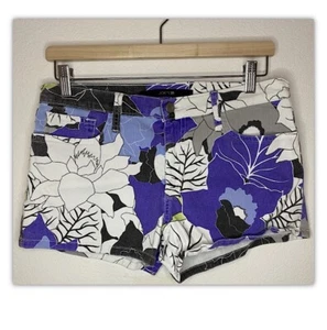 Joe’s Jeans Women’s Shorts Faded Black Purple White Floral Boho Hippie Size 29 - Picture 1 of 10