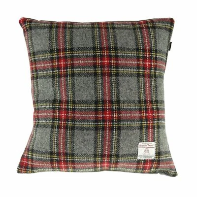 Authentic Harris Tweed Square Cushion Grey Checked LB4002 COL 96 - MADE IN UK - Image 1 of 2