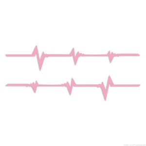 Two Stripes Heartbeat - Decal Sticker - Multiple Colors & Sizes - ebn7429 - Picture 1 of 20