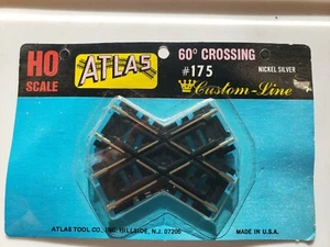 Cruce vintage a escala Atlas HO 60 grados #175 línea personalizada pista de plata níquel - Imagen 1 de 1