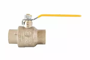 2" Inch Full Port Brass Ball Valve Lead Free C x C Sweat Ends - Imagen 1 de 1