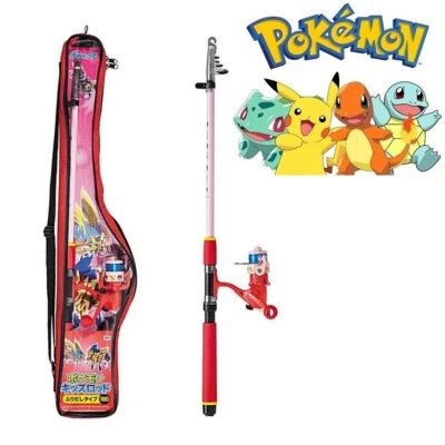 Juego de equipo de caña de pescar Pokémon caña móvil roja 180 cm/5,9 pies Valleyhill japonés nuevo Foto 1 de 4