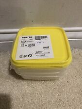 IKEA Pruta 3 PC Food Saver Storage Containers 20 Oz. Plastic Lid BPA