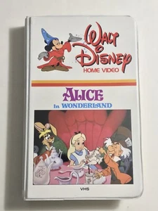 Alice In Wonderland VHS 1981 Walt Disney Home Video Mickey White Clamshell EX - Picture 1 of 7