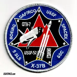 OTV-7 X-37B USSF-52 -SPACEX FALCON-9- Lanzamiento PARCHE Avión Espacial Clasificado de la USAF - Imagen 1 de 4