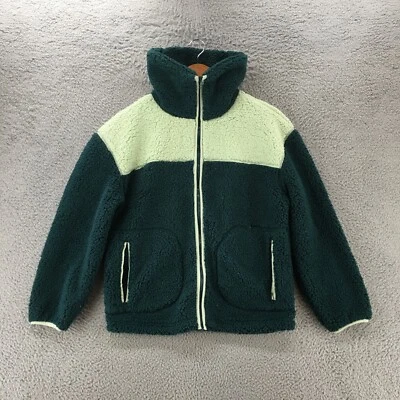 Universal Thread Sherpa Anorak Teddy Jacket Womens XS Green Full Zip Long Sleeve Foto 1 de 4