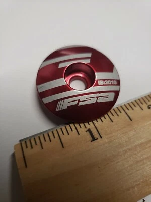 1 1/8" FSA RED HEADSET CAP Gravity Race A MTB Road Top Cap  Bike Bicycle   - Image 1 of 4