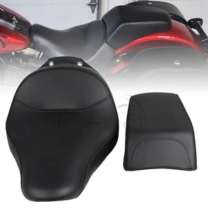 Black Driver Rider Passenger Seat Fit For Harley Fat Boy FLSTF 2007-2017 2008 - Picture 1 of 21