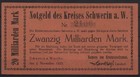 [13978a] - NOTGELD SCHWERIN a. W. (heute: Teild d. Powiat Międzyrzecki), Kreis,
