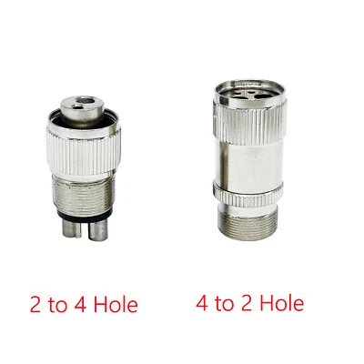 Cambiador adaptador acoplador dental de 2 a 4 o 4 a 2 orificios para pieza de mano de alta velocidad Foto 1 de 4