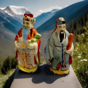 Sadek Chinese Sanxing Prosperity Two God Figuren Andrea Vintage - Bild 1 von 12