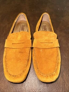 EUC BORN Womens Melinda Penny Loafer Driving Shoes Honey Color Suede Slip On 6 - Picture 1 of 4