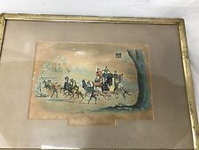 Framed plate (hand coloured aquatint) from C.B.Newhouse Roadster's Album 1845
