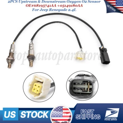 Sensor de oxígeno 2 piezas compatible con Chrysler 200 2015 2016-17 2,4 L 68195741AA 05149180AA Foto 1 de 4