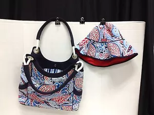 Vera Bradley Seaside Collection Resort Tote Bucket Sun Hat Set hand bag purse - Picture 1 of 11