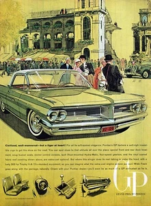 1962 Pontiac Grand Prix "A Tiger at Heart" Original Color Print Ad - Picture 1 of 1
