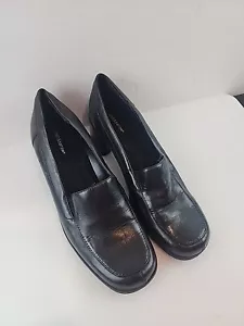 Croft & Barrow Chantal Black Leather Loafer Women's 6M - Picture 1 of 7