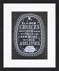 J.K. Rowling - Choices Inspirational Newly Custom Framed - Picture 1 of 1