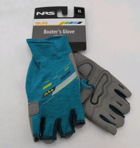 NRS Women XL Boaters Gloves UPF 50+ Sun Protection Blue Fjord NEW - Picture 1 of 4