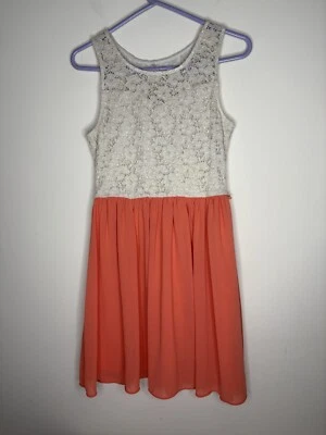 Vestido de encaje Maurices para mujer talla M sin mangas coral marfil ganchillo línea A femenino Foto 1 de 4