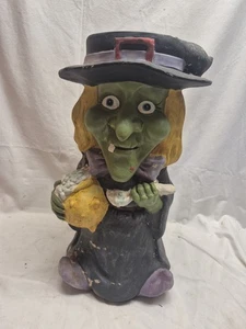 Vintage Halloween Witch Large Statue with Built-in Candy Bowl Dish 19"Tall - Picture 1 of 5