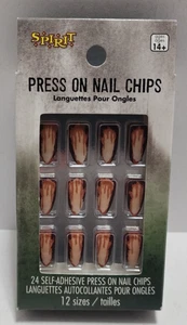 Geist Halloween Zombie verrottende Presse auf Nagel Chips selbstklebend 24 Stück Neu - Bild 1 von 9