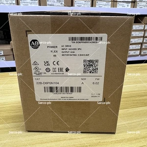 Allen-Bradley 22B-D6P0N104 Powerflex 40 AC Drive 3,0 Hp 2,2 kW nuovo sigillato in fabbrica - Foto 1 di 5