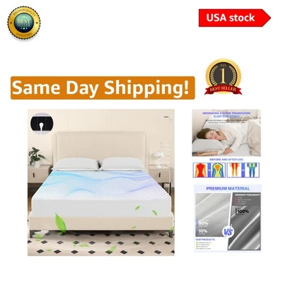 恢复性睡眠接地板:特大号带银纤维技术 — 第 1/4 张图片