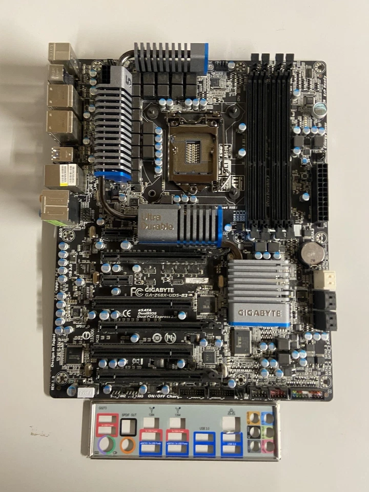 Gigabyte GA-Z68X-UD3H-B3 Motherboard, I5 2320 3.0GHz, 8GB DDR3 RAM TESTED - EXCELLENT - Image 1 of 2