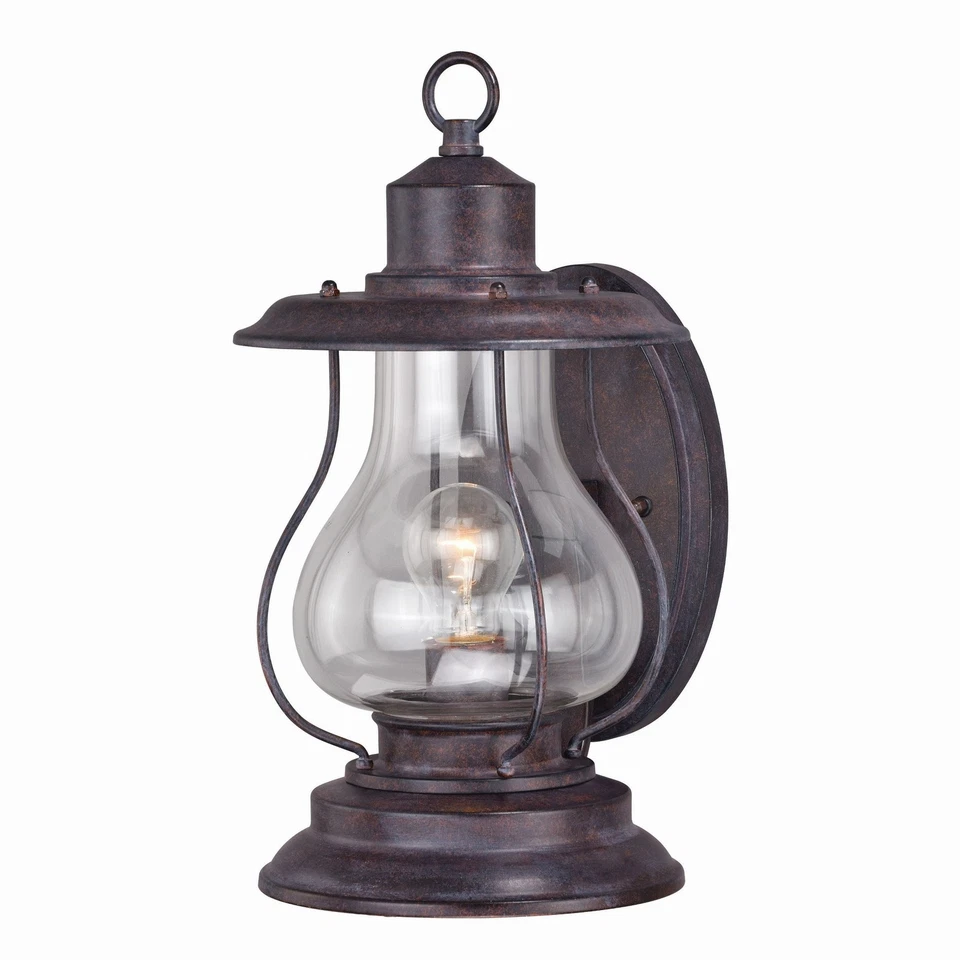 Dockside 1-Light Outdoor Wall Sconce in Coastal and Lantern Style 14.75 Inches - Image 1 of 4