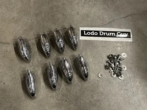 Gretsch 60s Vintage Round Badge Bass Drum Lug Set 8 Lugs NICE no magnet #WS8 - Picture 1 of 17