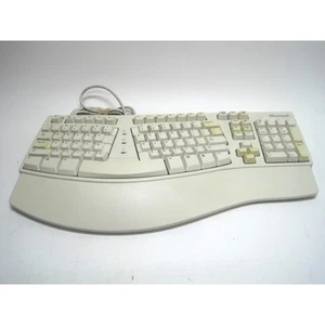 Microsoft KU-0045 X06-19331 Elite Natural Ergonomic Curve Keyboard PS2 Wired - Picture 1 of 5