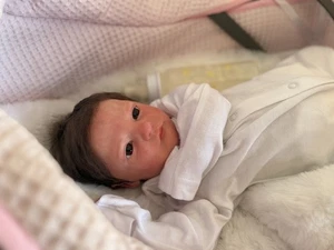 Reborn realborn Owen awake Baby Lifelike silicone vinyl Doll Sleeping Newborn - Picture 1 of 14