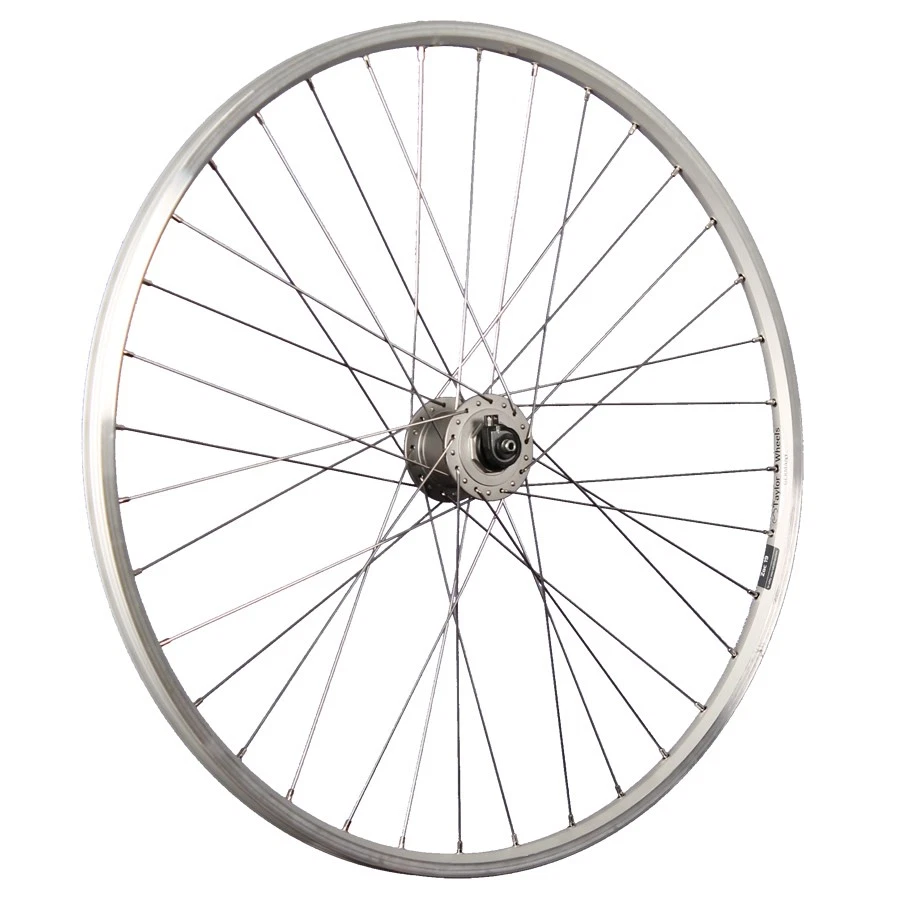 Laufrad 28 Zoll Vorderrad Hohlkammer geöst Dynamo Shimano DH-T4000 1,5W silber - Bild 1 von 1