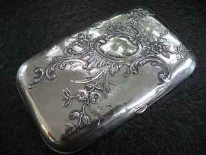Zigarettenetui Silber 800 Jugendstil von 1890 auch für Filterzigaretten geeignet - Bild 1 von 7