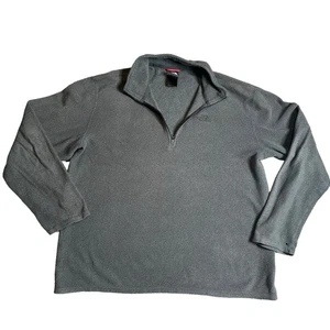 The North Face Mens Micro Fleece Pullover Size L Gray 1/4 Zip Long Sleeve AJGW - Picture 1 of 12