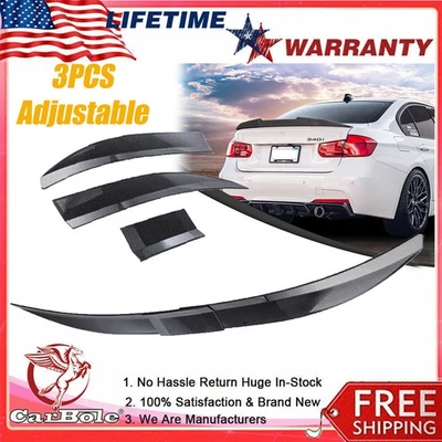 Alerón trasero ajustable de fibra de carbono para techo sedán Foto 1 de 4