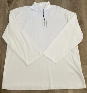BABATON ARITZIA 2XS WEISSES PIMA BAUMWOLLE PAVLOS ROLLKRAGEN OBERTEIL NEU NEU MIT ETIKETT - Bild 1 von 4